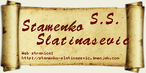 Stamenko Slatinašević vizit kartica